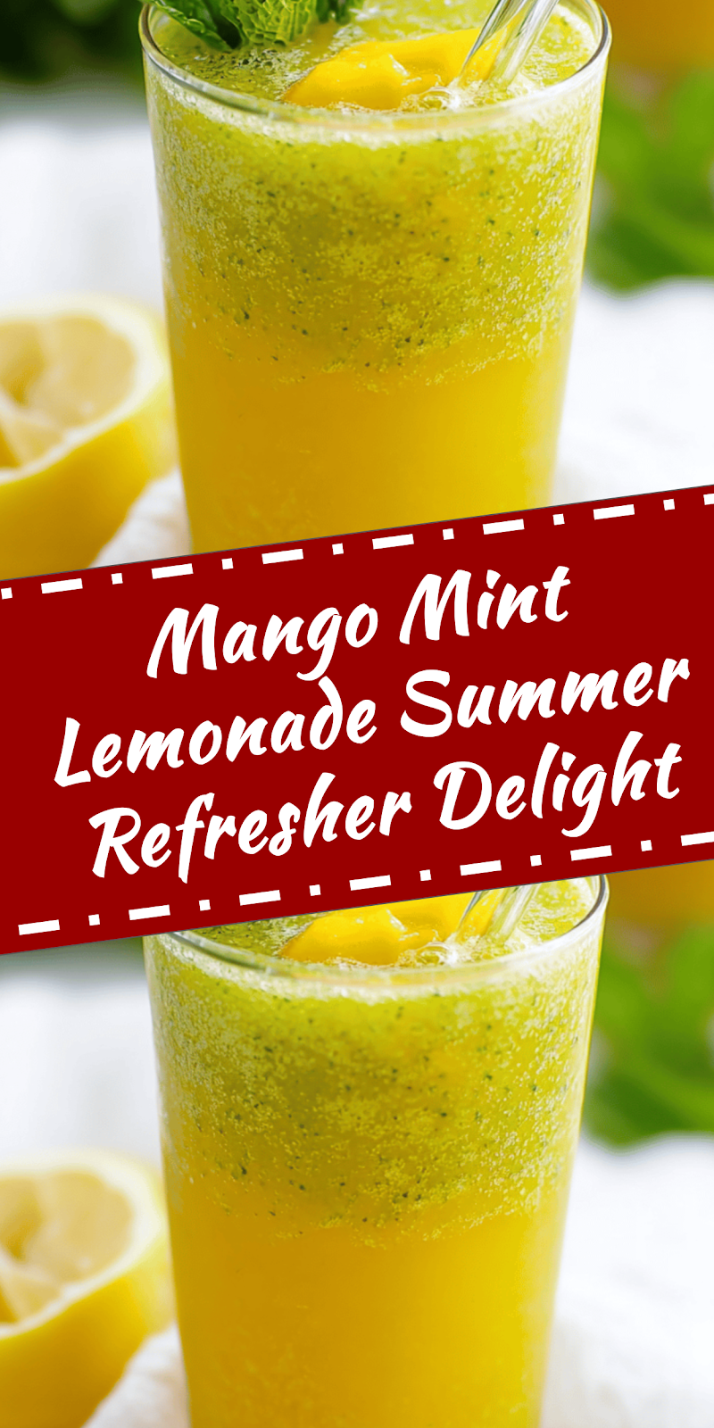 Mango Mint Lemonade Summer Refresher