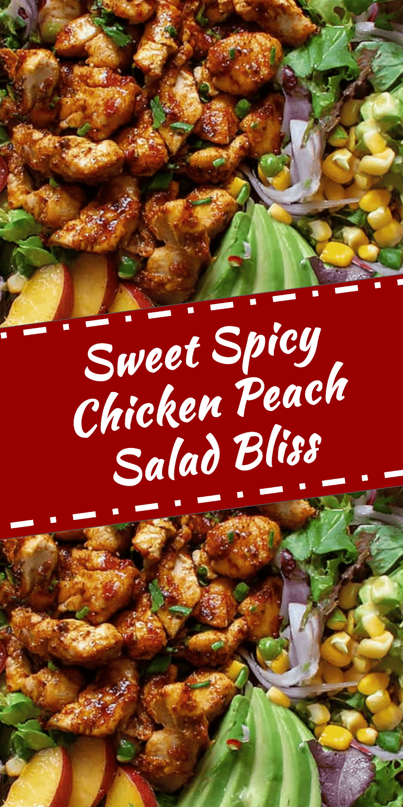 Sweet Spicy Chicken Peach Salad Delight
