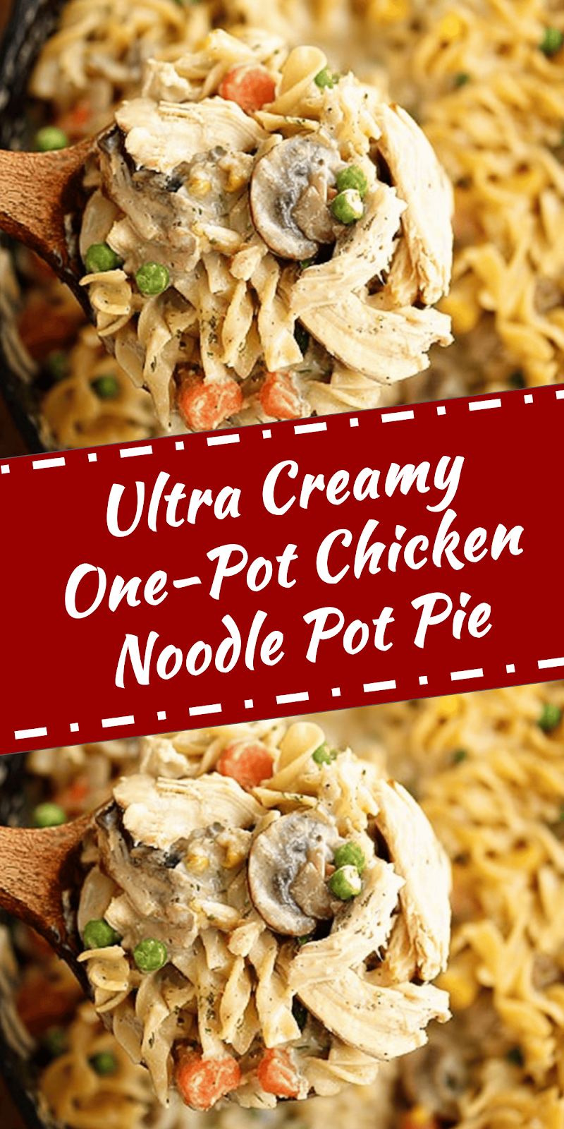 Creamy One-Pot Chicken Noodle Pot Pie
