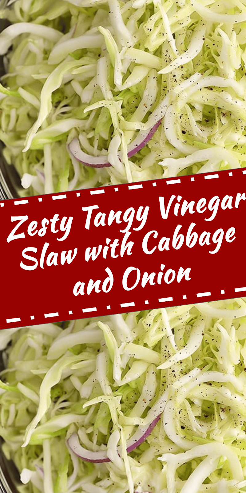 Tangy Vinegar Slaw with Cabbage and Onion